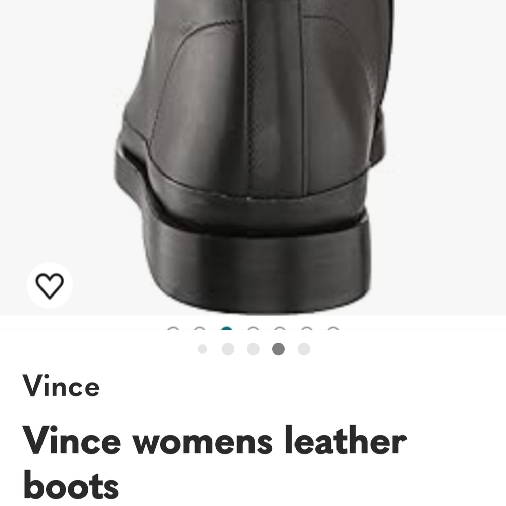 Vince Black Leather Lace-Up Ankle Boots - Picture 2 of 5